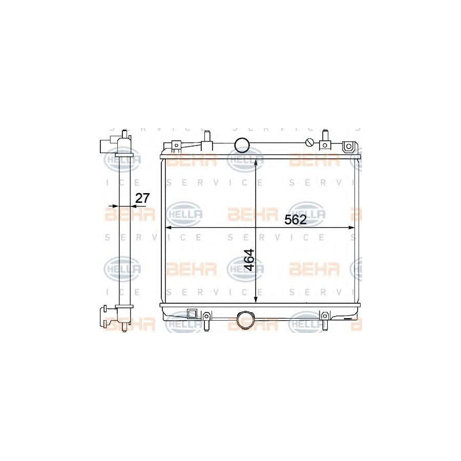 Hella 8MK 376 767-141 Engine Radiator