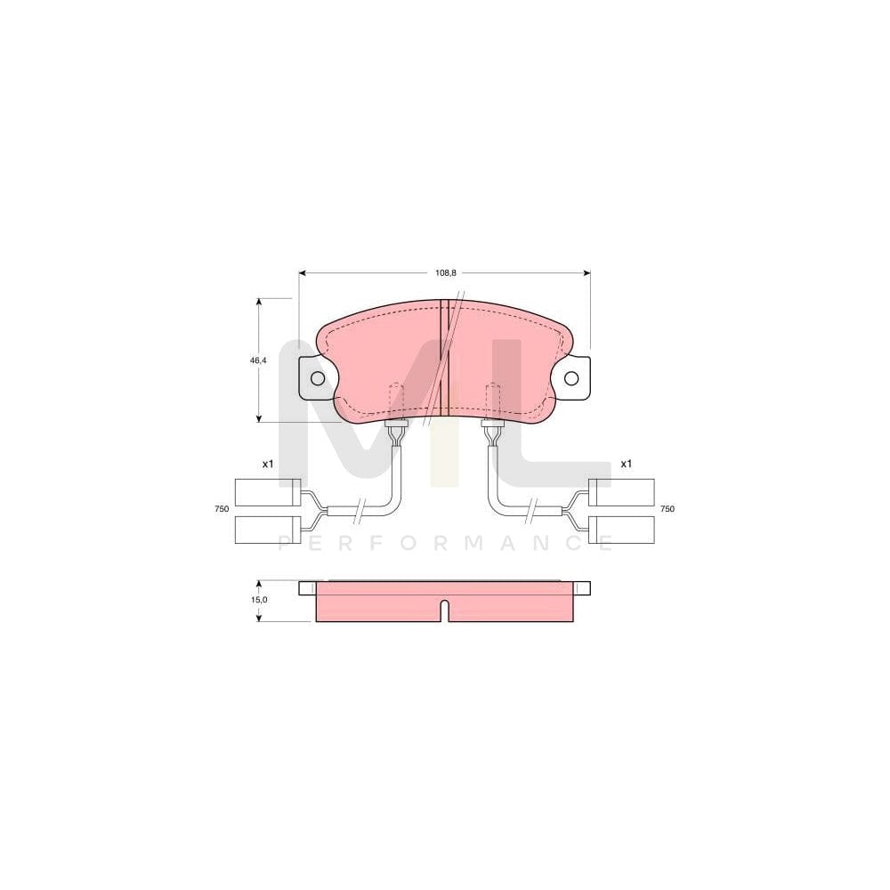 TRW Gdb901 Brake Pad Set Incl. Wear Warning Contact | ML Performance Car Parts