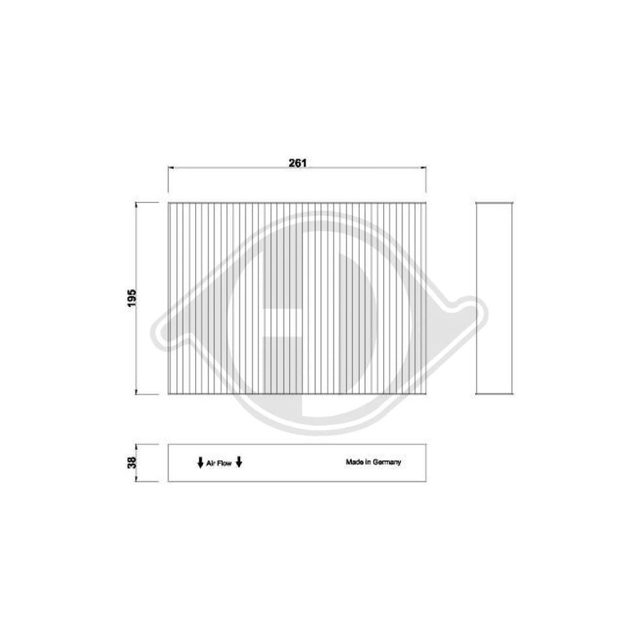 DIEDERICHS DCI1267 Pollen Filter For Renault Trafic | ML Performance UK Car Parts