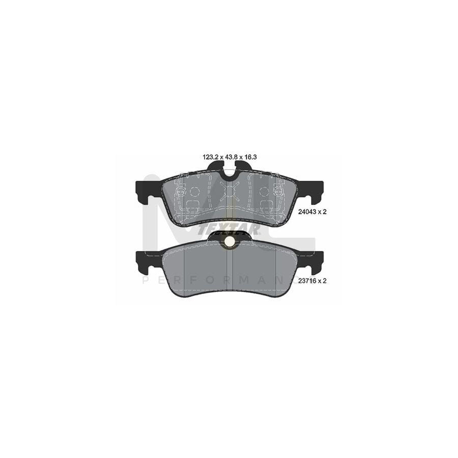 TEXTAR 2404381 Brake pad set epad, prepared for wear indicator | ML Performance Car Parts