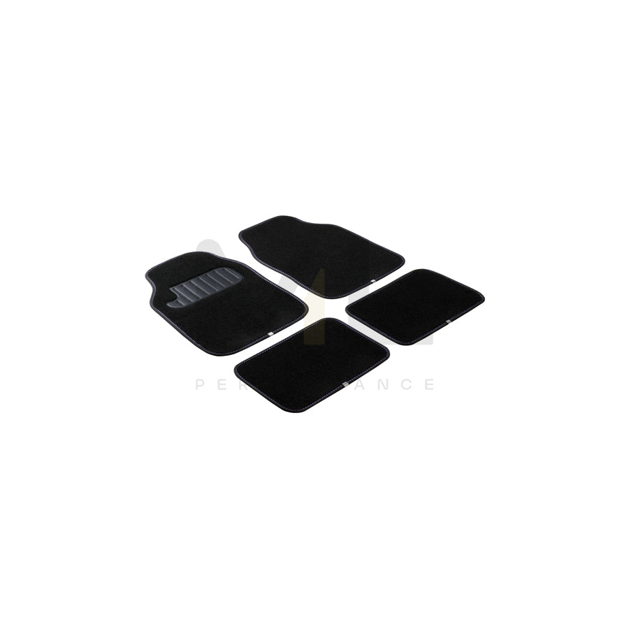 WALSER Universal fit, The Color 29013 Floor mat set Polyester, PP (Polypropylene), Front and Rear, Quantity: 4, Black, Violet | ML Performance Car Parts