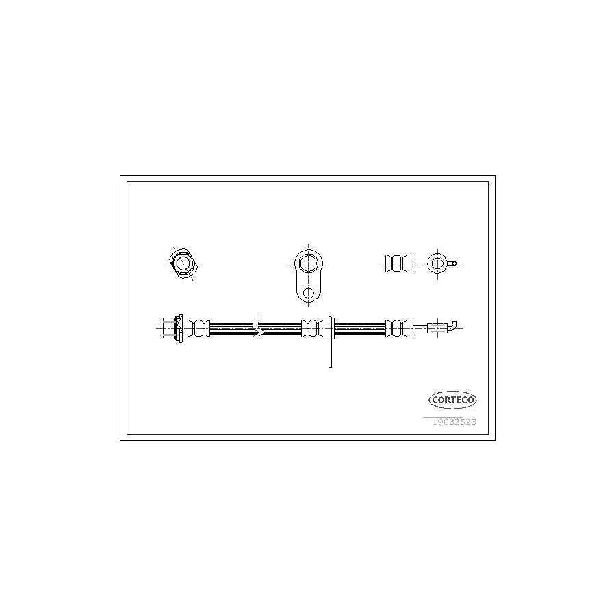 Corteco 19033523 Brake Hose For Toyota Avensis Verso (M2) | ML Performance UK