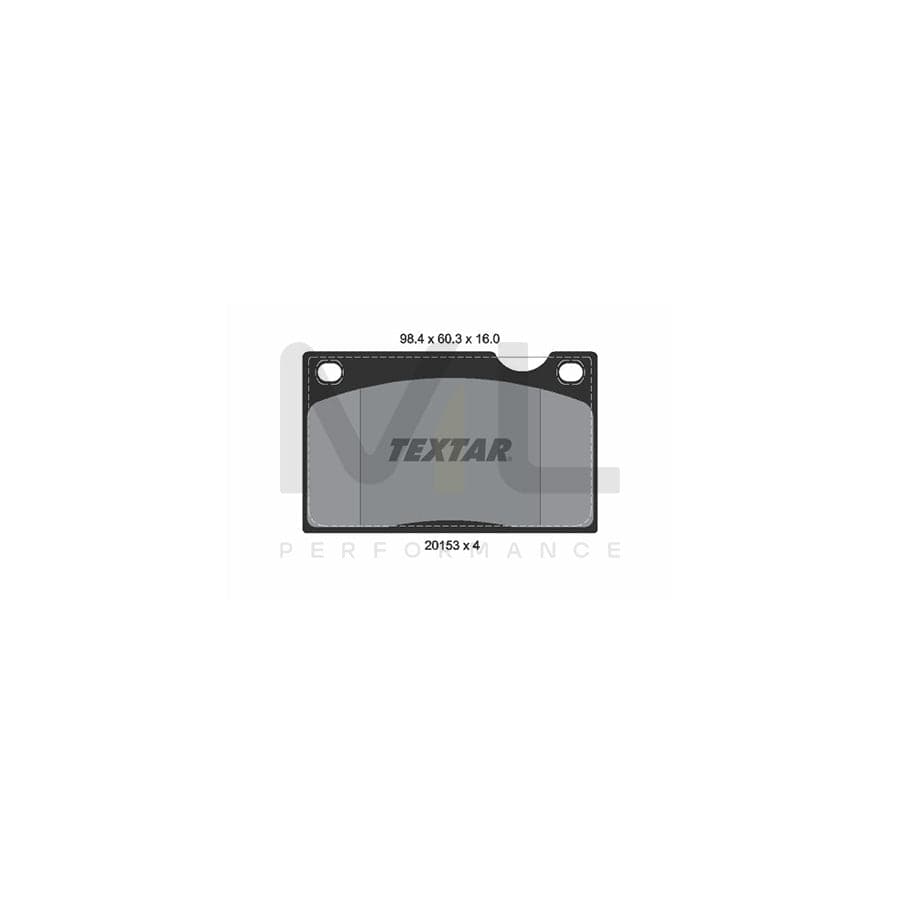 TEXTAR 2015302 Brake pad set not prepared for wear indicator | ML Performance Car Parts