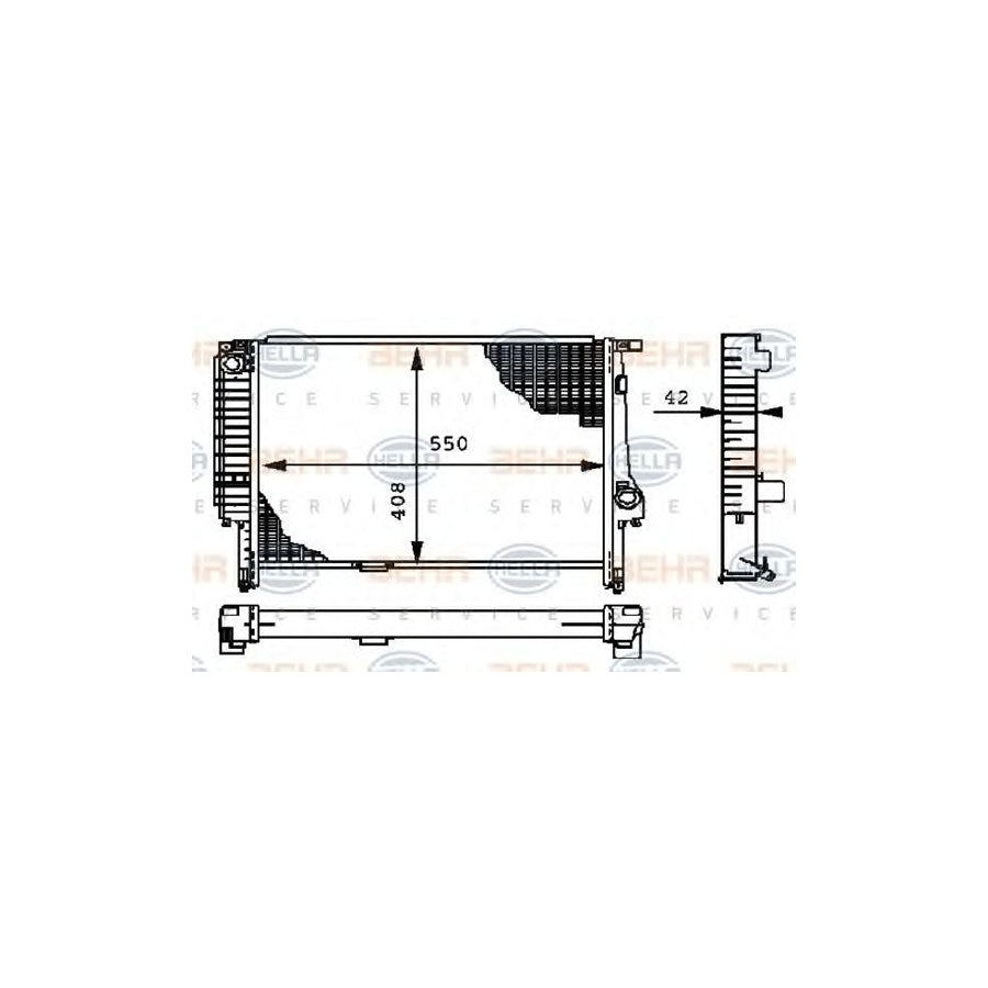 Hella 8MK 376 712-194 Engine Radiator For BMW 3 Saloon (E36)