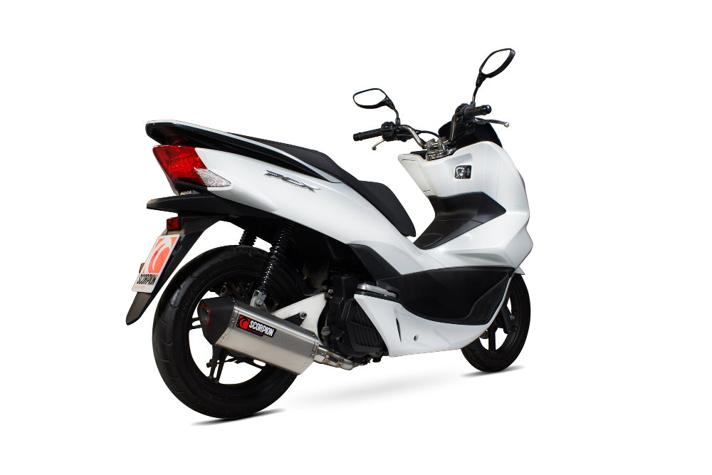 Scorpion RHA174SEO Honda PCX125 Serket Parallel Full System - Brushed Stainless Steel Sleeve | ML Performance UK UK