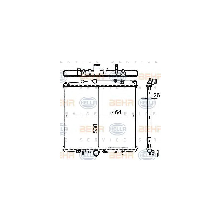 Hella 8MK 376 767-111 Engine Radiator