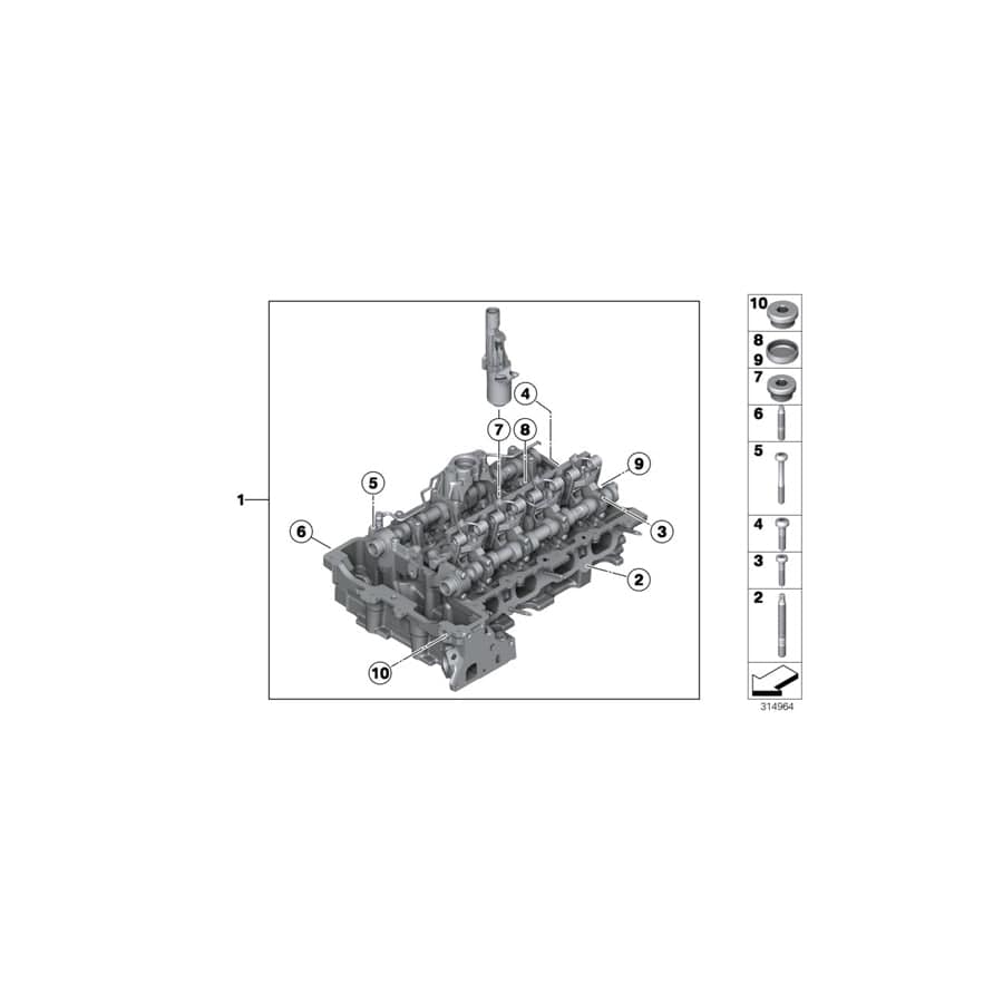 Genuine BMW 11127592633 F22 F20 F11 Isa Screw M6X52-8.8 (Inc. 125i, X1 16i & X3 28i) | ML Performance UK Car Parts