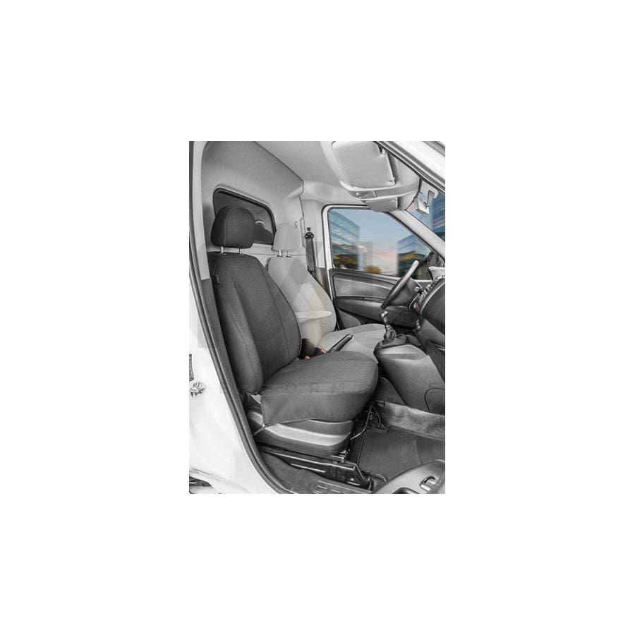 WALSER 10547 Car seat cover for OPEL COMBO Grey, Polyester, Front | ML Performance Car Parts