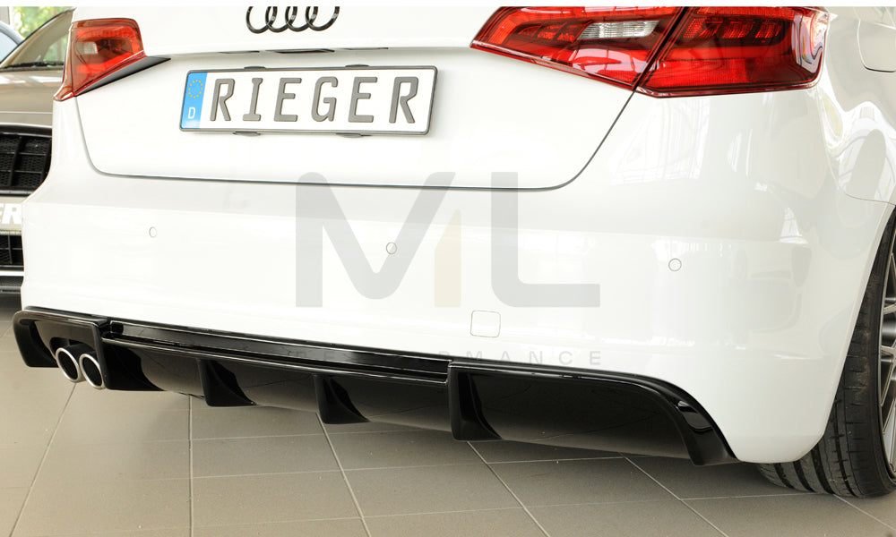 Rieger 00088141 Audi 8V A3 Rear Diffuser 7 | ML Performance UK Car Parts