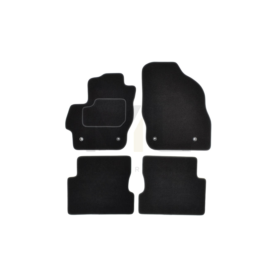 CUSTOPOL Tailored MAZ30C Floor mat set for MAZDA 3 Saloon (BL) Textile, Front and Rear, Quantity: 4, Black | ML Performance Car Parts