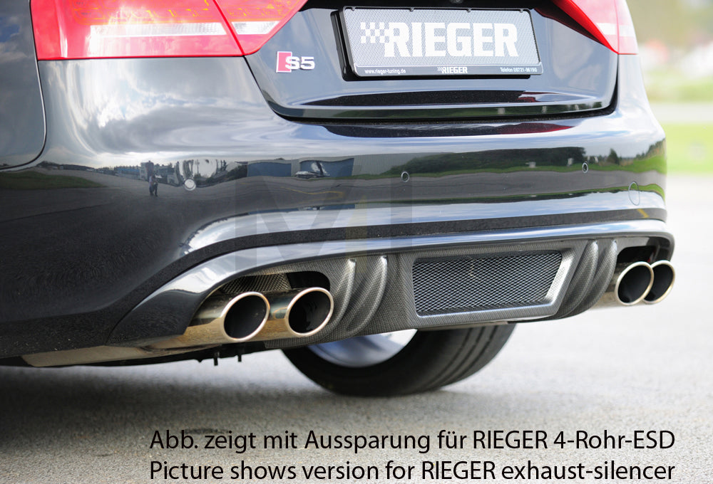 Rieger 00099891 Audi B8 B81 A5 Rear Diffuser 3 | ML Performance UK Car Parts