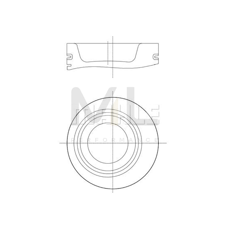 MAHLE ORIGINAL 227 PI 00140 000 Piston 132 mm, with piston ring carrier, without cooling duct | ML Performance Car Parts