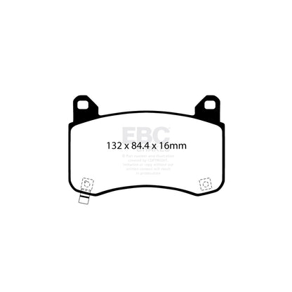 EBC DP42418R Tesla Yellowstuff Front Brake Pads (Inc. Model Y & Model 3) 2 | ML Performance UK Car Parts