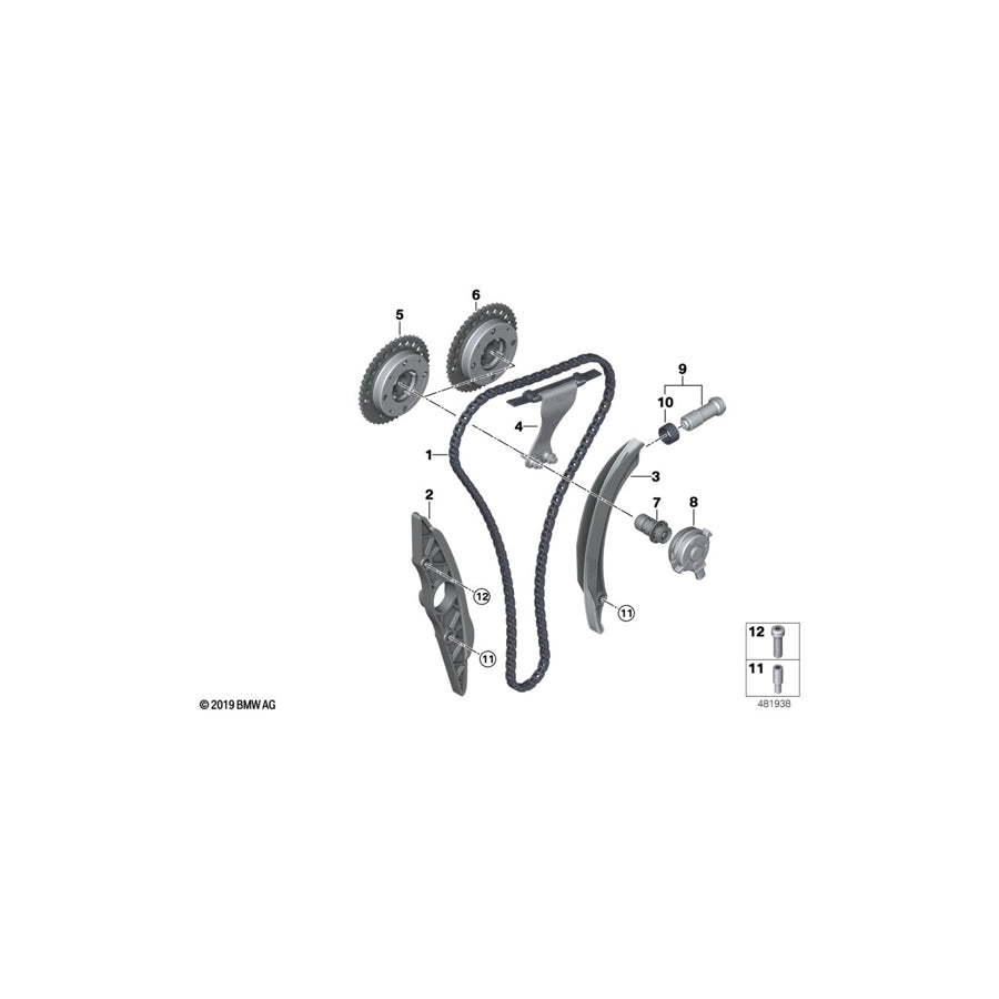 Genuine BMW 11318631846 F39 Chain Tensioner (Inc. X2 20i, 740iX & X4 20iX) | ML Performance UK Car Parts