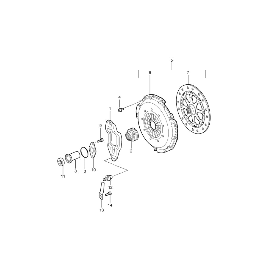 Genuine Porsche Clutch Release Lever 6-Speed Porsche 987 Boxster / 987C Cayman | ML Performance UK Car Parts