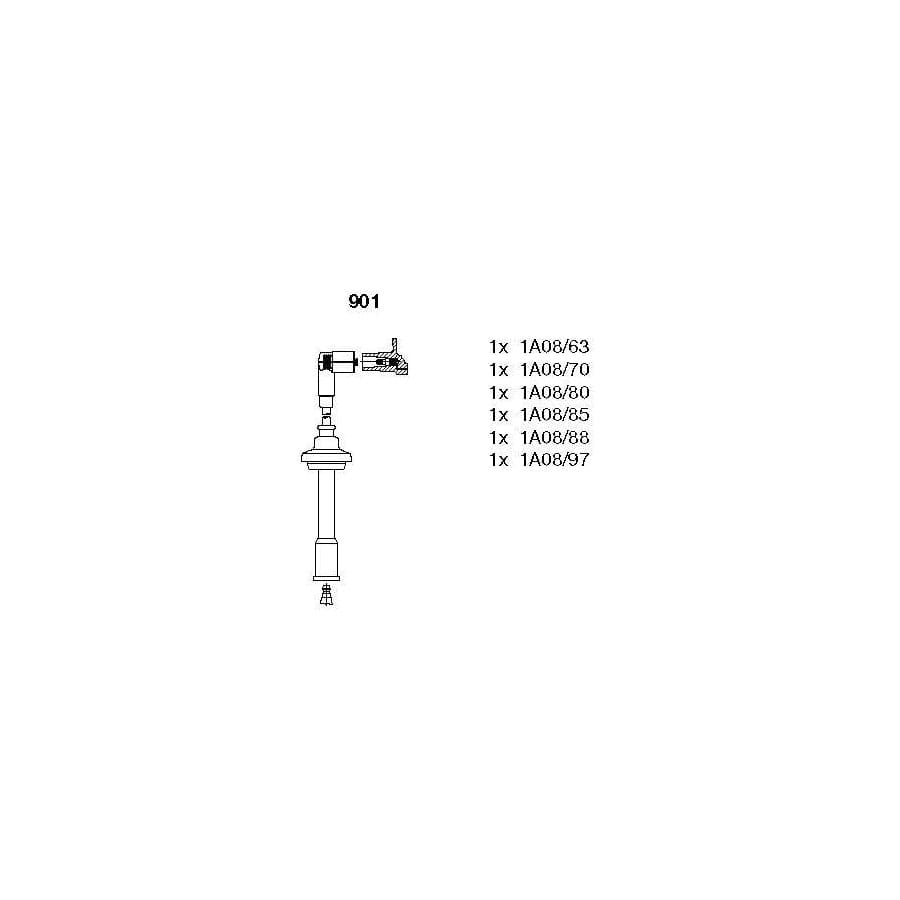 Bremi 901 Ignition Cable Kit For Lancia Thema