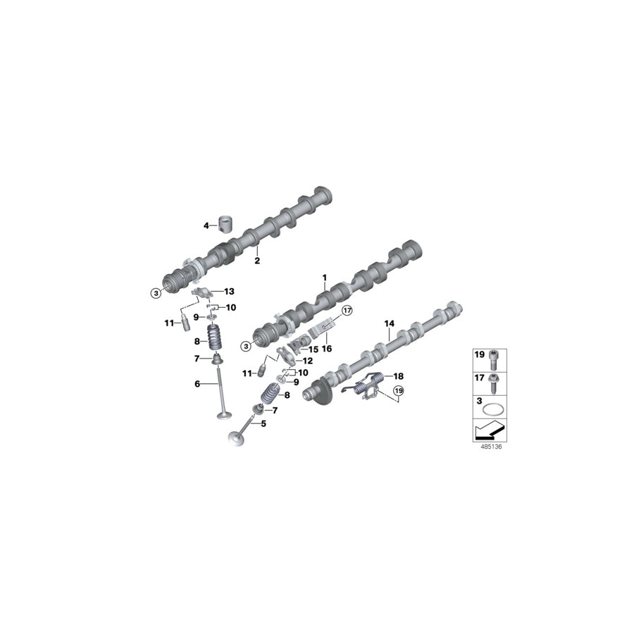 Genuine BMW 11318600429 G14 F91 F93 Inlet Camshaft ZYL. 5-8 (Inc. 750LiX 4.4, M850iX & 750iX) | ML Performance UK Car Parts