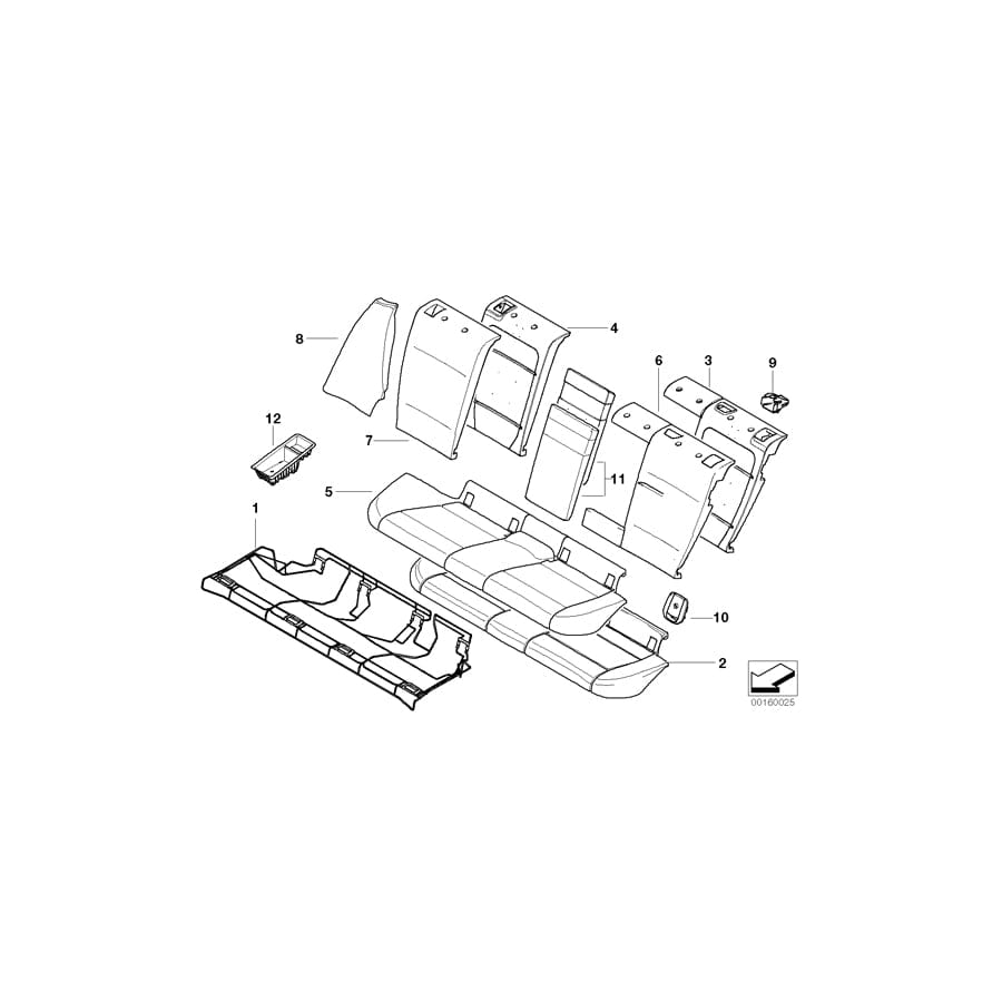 Genuine BMW 52209158941 E81 E82 Filler Piece, Leather ANTHRAZIT (Inc. 118d, 120i & 118i) | ML Performance UK Car Parts