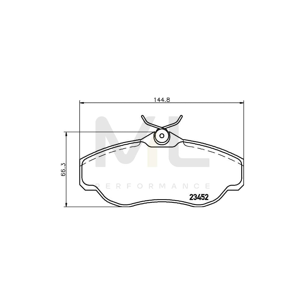 Hella 8DB 355 009-531 Brake Pad Set Not Prepared For Wear Indicator, With Brake Caliper Screws | ML Performance Car Parts