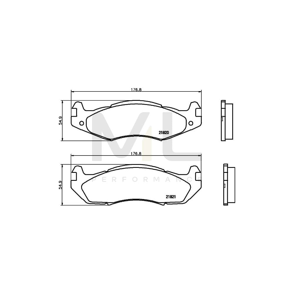 Hella 8DB 355 006-371 Brake Pad Set Not Prepared For Wear Indicator | ML Performance Car Parts