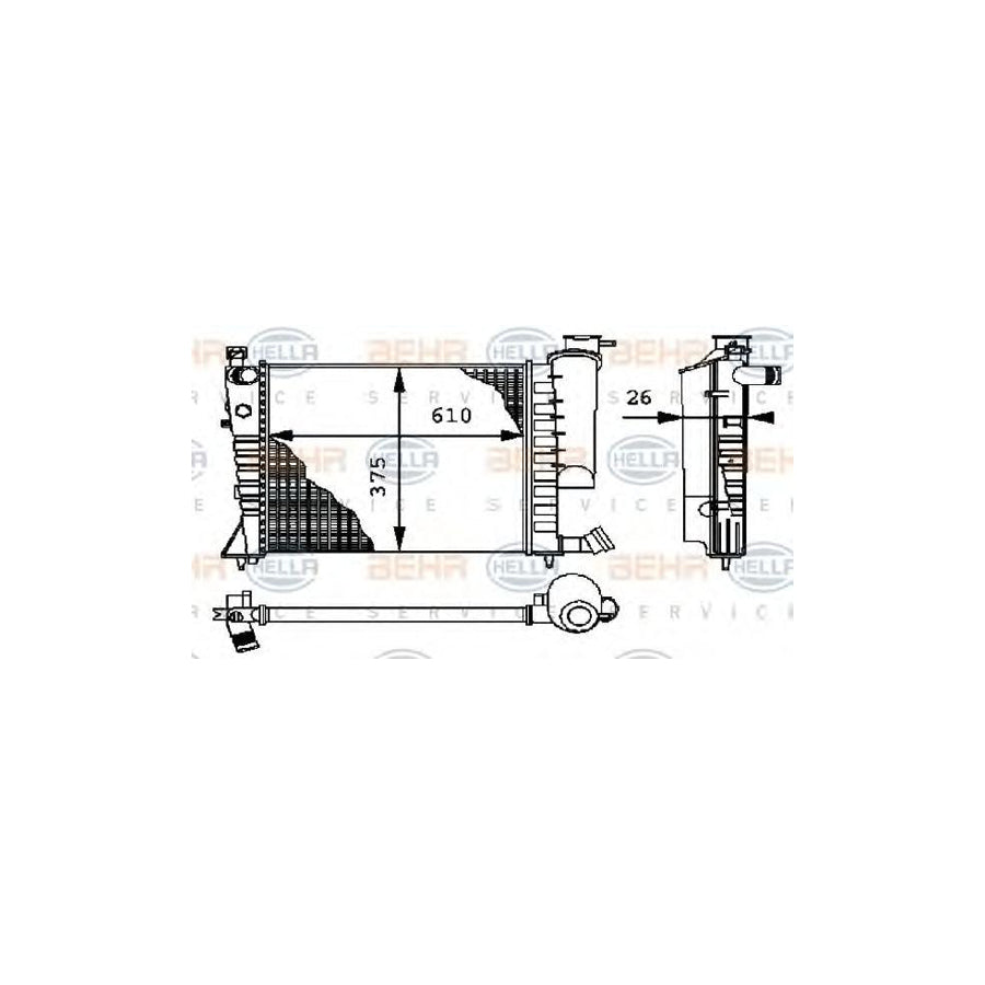 Hella 8MK 376 712-614 Engine Radiator