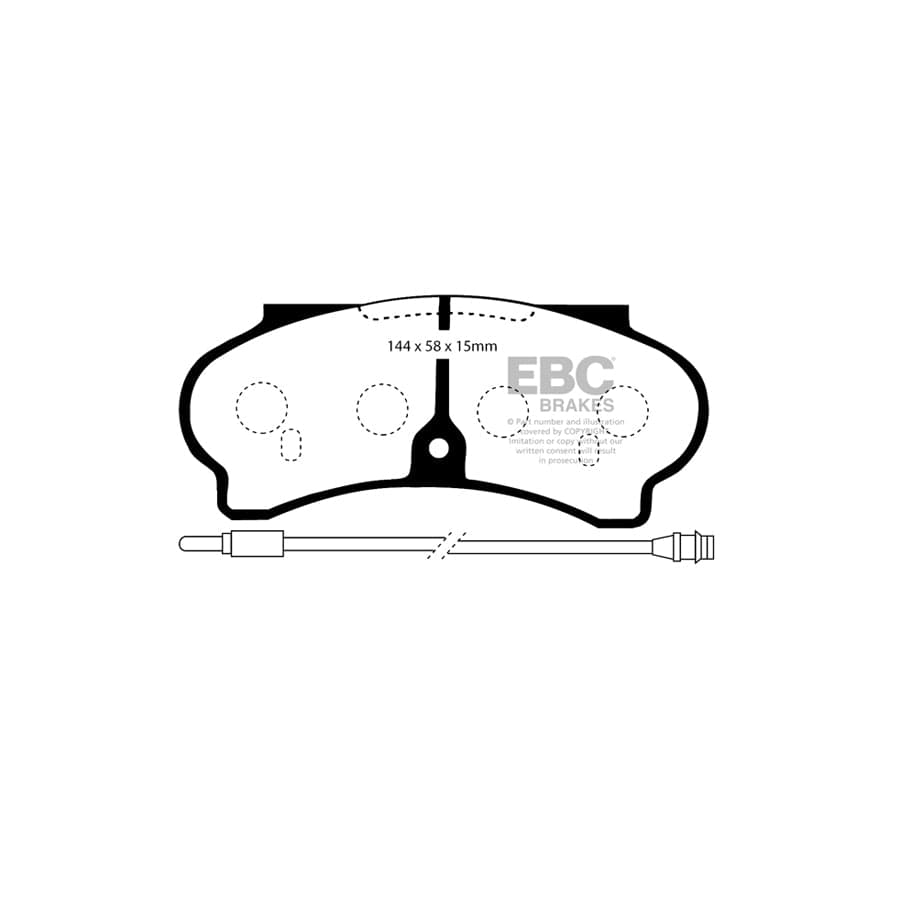 EBC PDKF1600 Peugeot J9 Ultimax Front Brake Pad & Plain Disc Kit 2 | ML Performance UK Car Parts