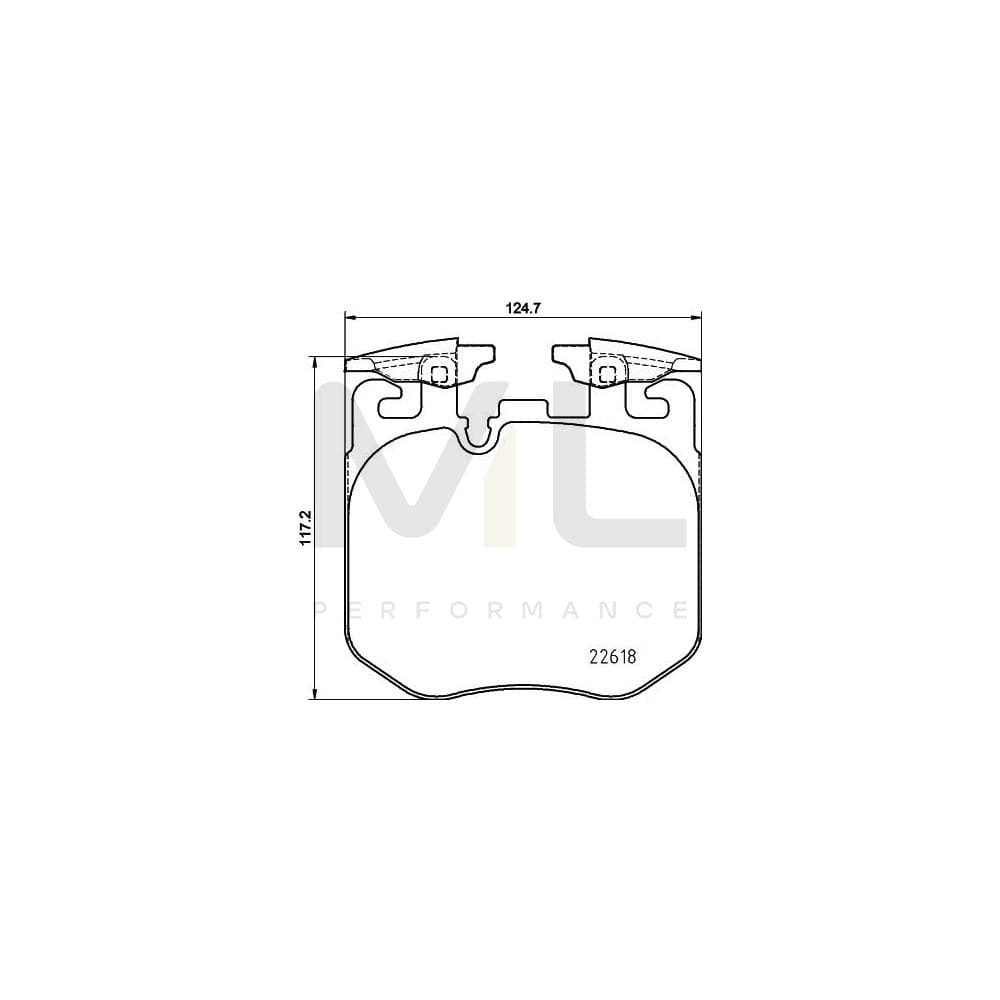 Hella 8DB 355 039-461 Brake Pad Set Prepared For Wear Indicator | ML Performance Car Parts