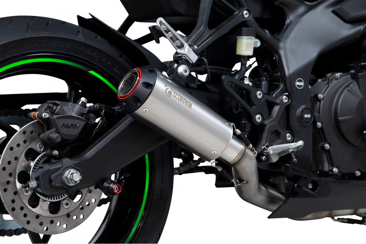 Scorpion PKA140SYSTEO Kawasaki Ninja ZX-25R Red Power Full System  - Titanium Sleeve | ML Performance UK UK