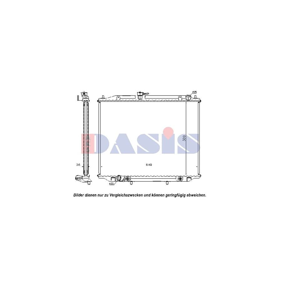 AKS Dasis 070143N Engine Radiator For Nissan Terrano II Off-Road (R20) | ML Performance UK