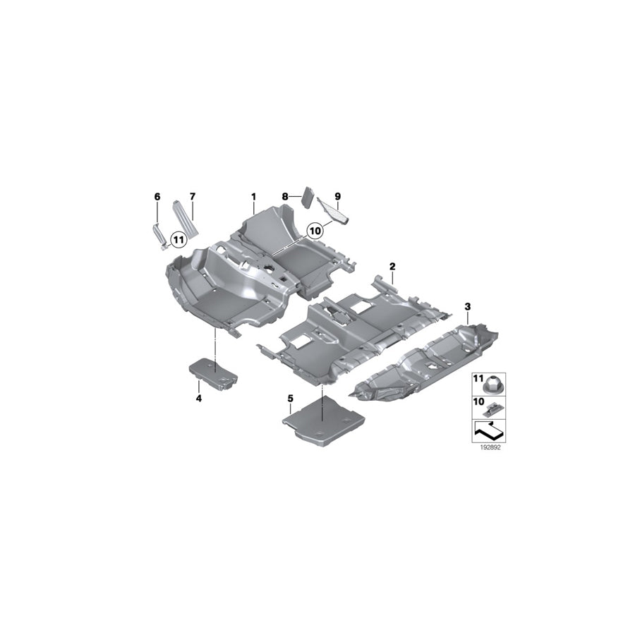 Genuine BMW 51477223680 F04 F07 F02 Trim For Footrest ANTHRAZIT (Inc. 550i, 750Li & 535iX) | ML Performance UK