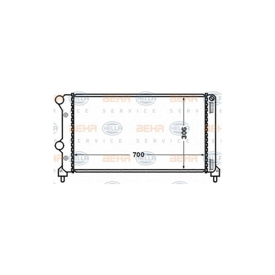 Hella 8MK 376 767-701 Engine Radiator For Fiat Doblo