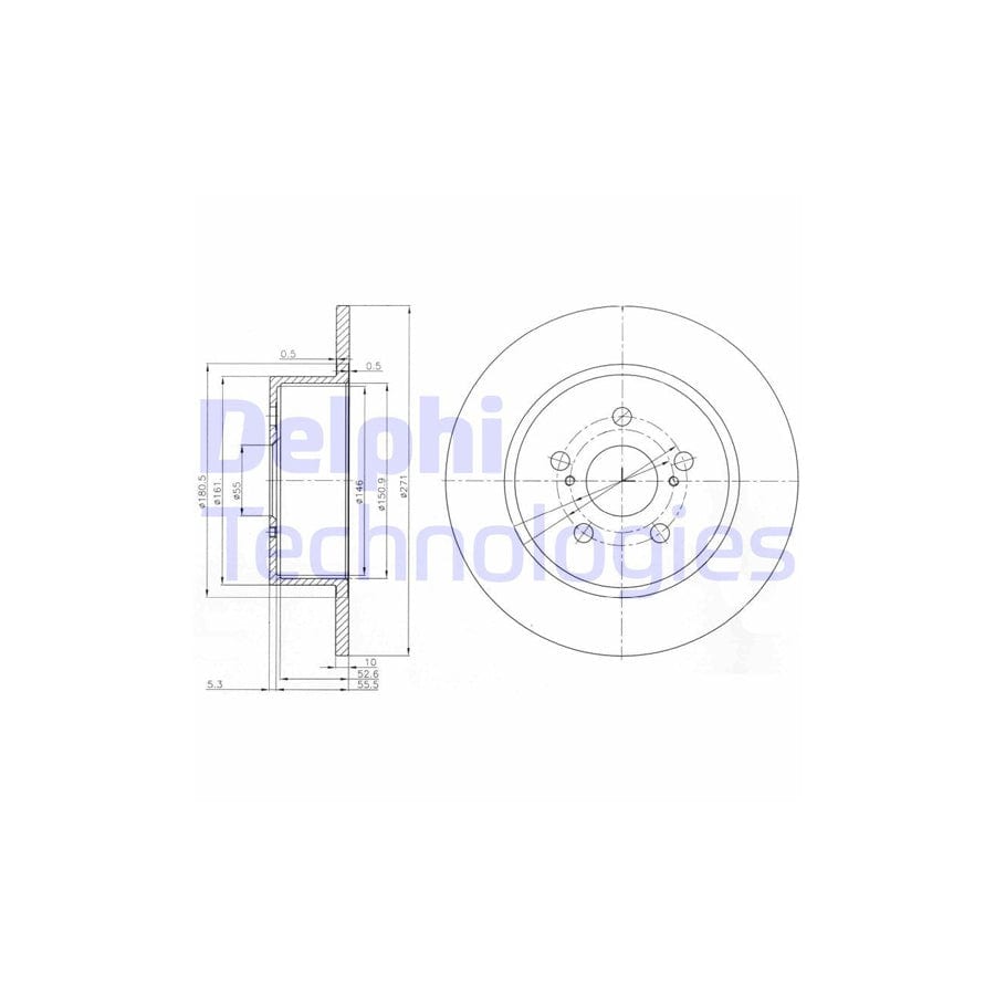 Delphi Bg3922 Brake Disc For Toyota Avensis