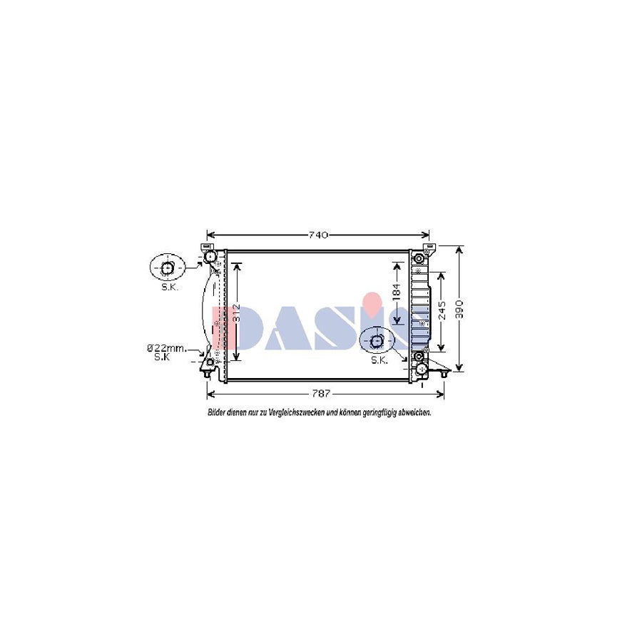 AKS Dasis 480069N Engine Radiator For Audi A4 | ML Performance UK