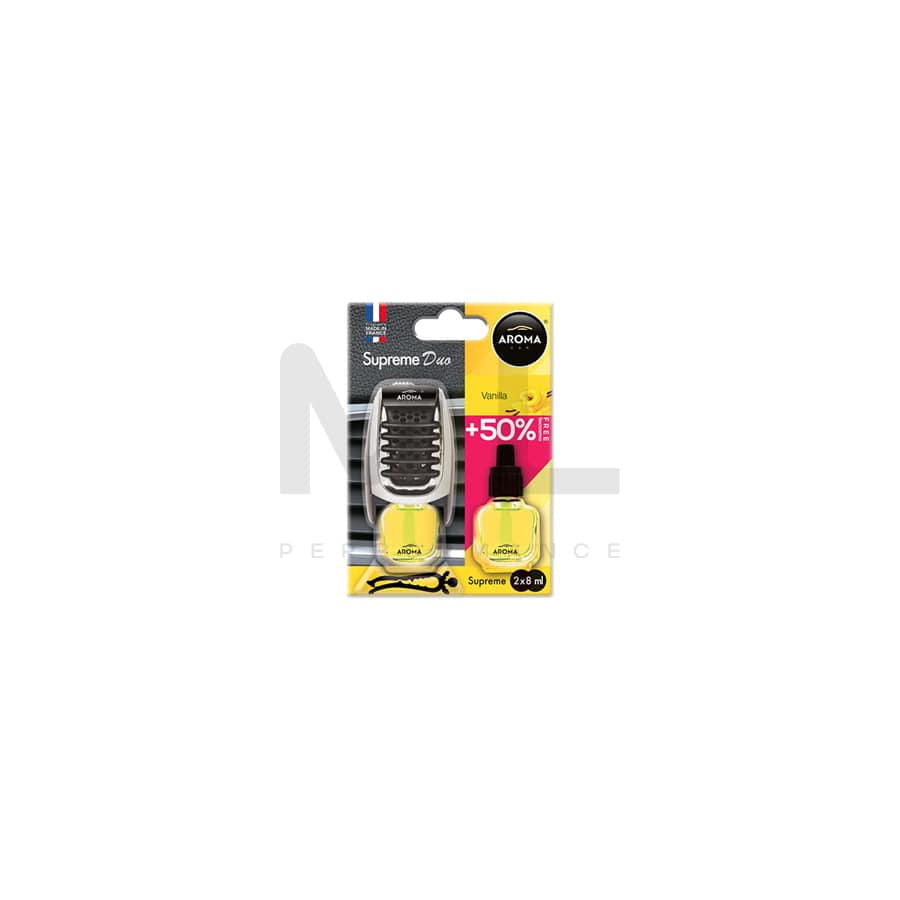 AROMA CAR Vanilia, Supreme Duo A92251 Car air freshener aerosol, Blister Pack, Contents: 16ml | ML Performance Car Parts