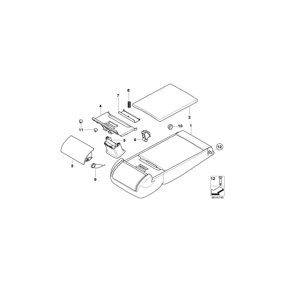 Genuine BMW 52207160467 E61 E61 Cover F Cup Holder GRAU (Inc. 530i, 545i & 535xi) | ML Performance UK Car Parts