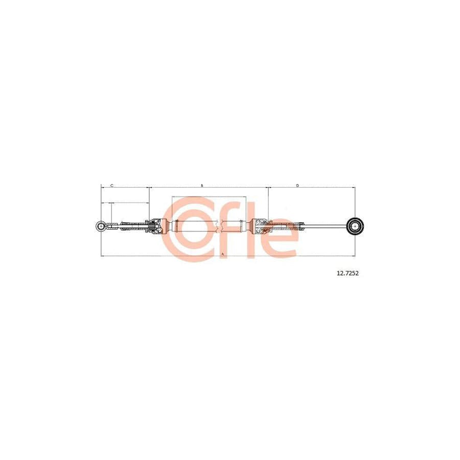 Cofle 12.7252 Cable, Manual Transmission For Fiat Punto Ii Hatchback (188)