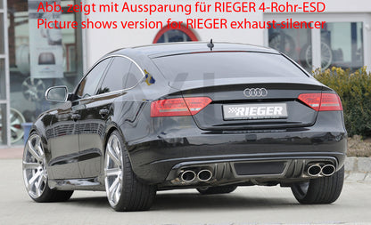 Rieger 00099885 Audi B8 B81 A5 Rear Diffuser 3 | ML Performance UK Car Parts