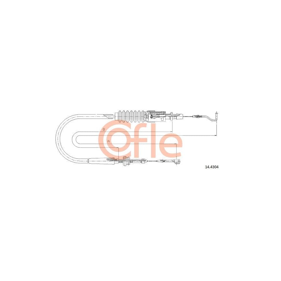 COFLE 14.4304 Throttle Cable for VW TRANSPORTER | ML Performance UK Car Parts