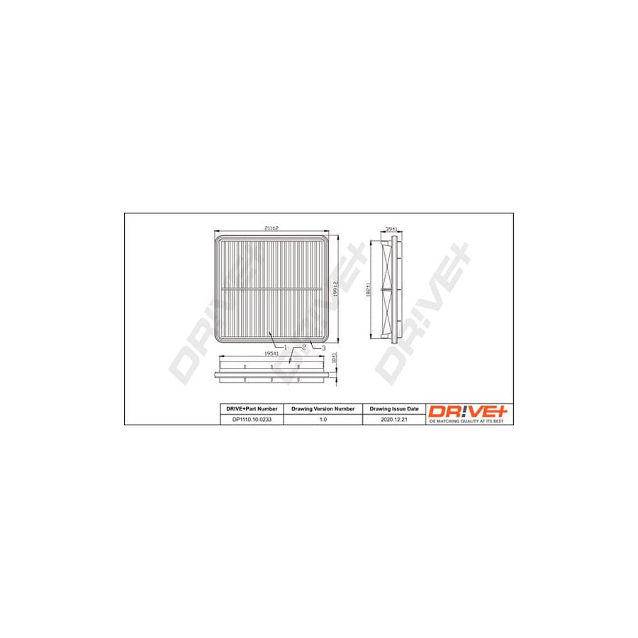 Dr!ve+ DP1110.10.0233 Air Filter | ML Performance UK Car Parts