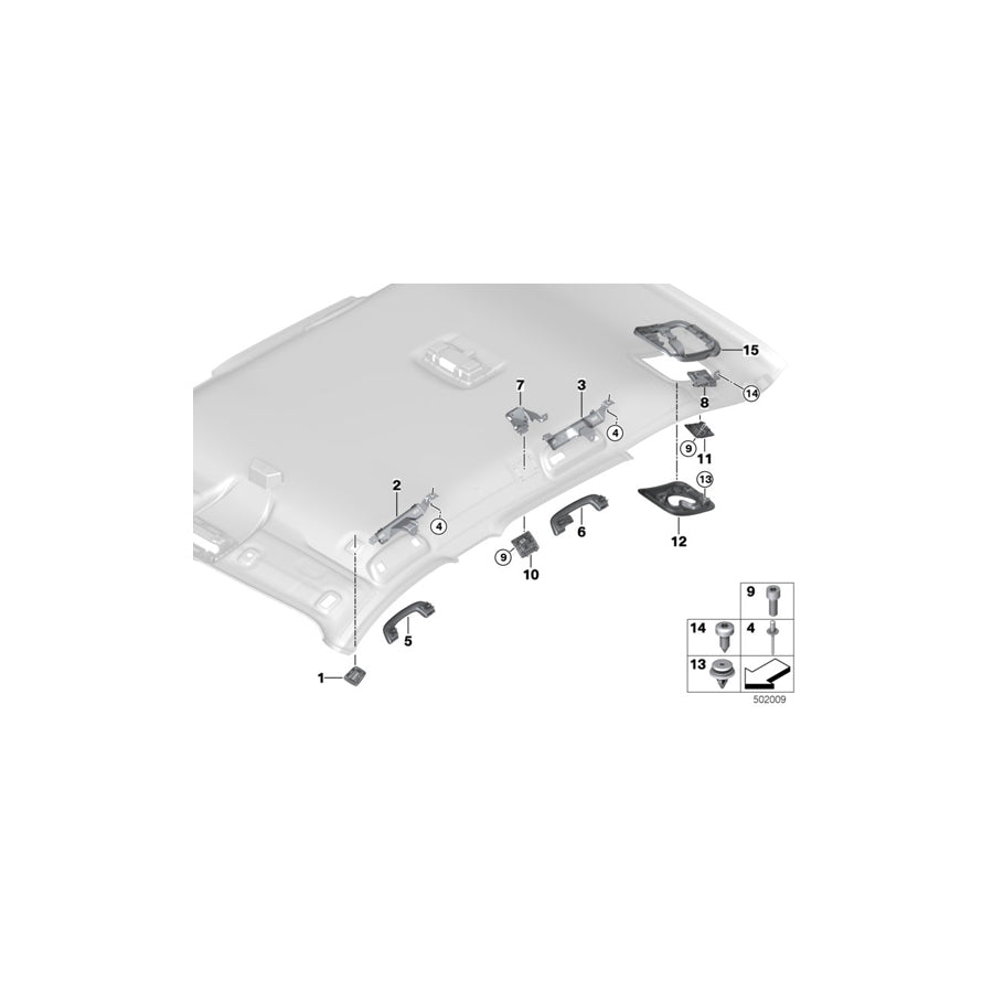 Genuine BMW 51477331443 F48 Holder, Luggage Partition Net, Frnt Lft. (Inc. X1 28i, X1 20iX & X1 25dX) | ML Performance UK