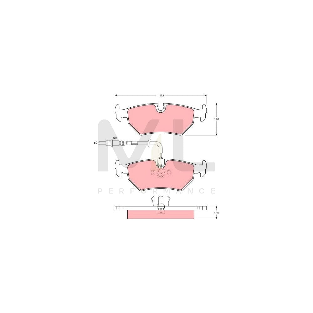 TRW Gdb1258 Brake Pad Set Incl. Wear Warning Contact | ML Performance Car Parts