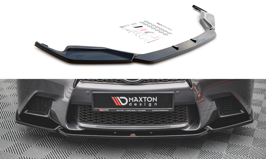 Maxton Design LE-GS-4-FSPORT-FD1T Front Splitter V.1 Lexus GS F Sport MK4 (L10) | ML Performance UK Car Parts