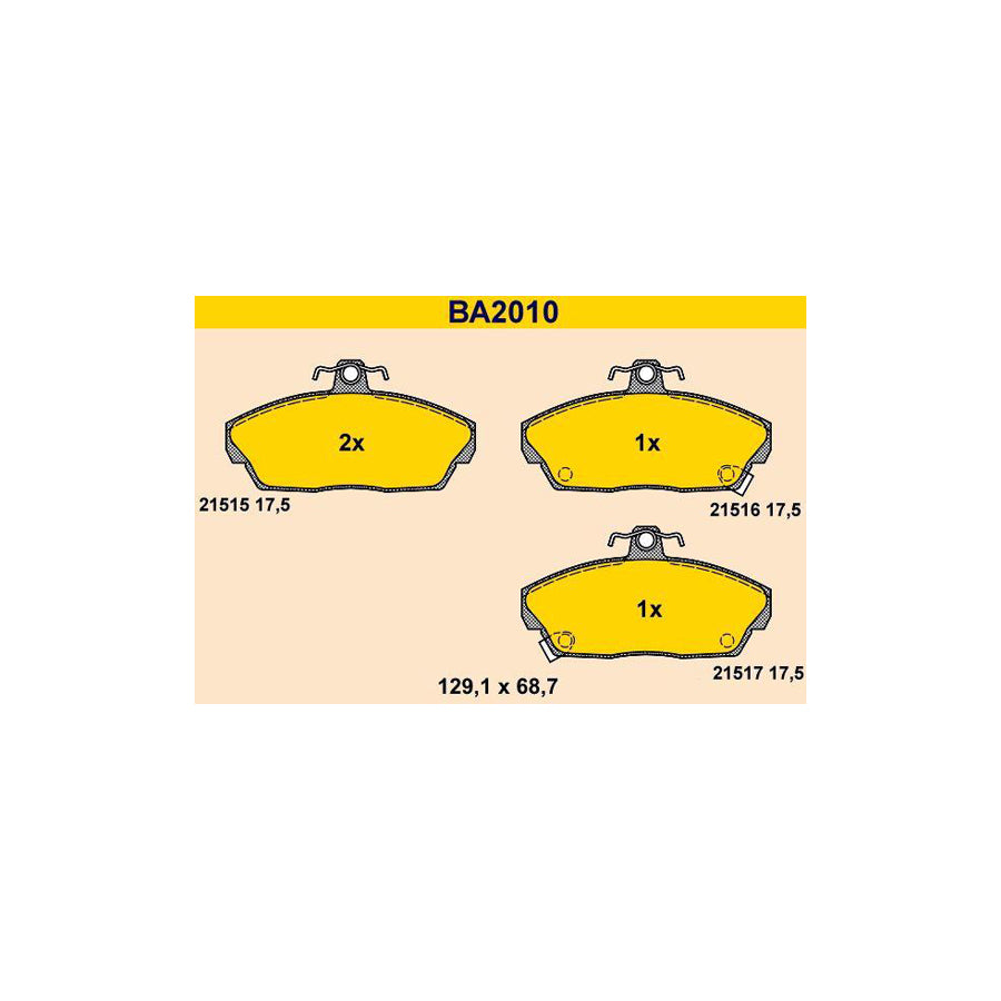 Barum BA2010 Brake Pad Set