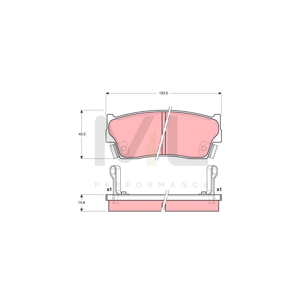 TRW Gdb3183 Brake Pad Set With Acoustic Wear Warning | ML Performance Car Parts