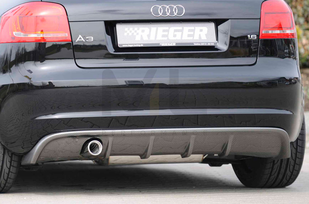 Rieger 00099832 Audi 8P A3 Rear Diffuser 2 | ML Performance UK Car Parts