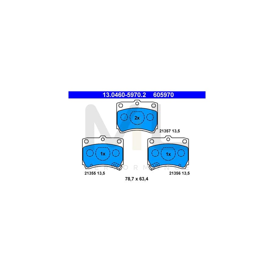 ATE 13.0460-5970.2 Brake pad set with acoustic wear warning | ML Performance Car Parts