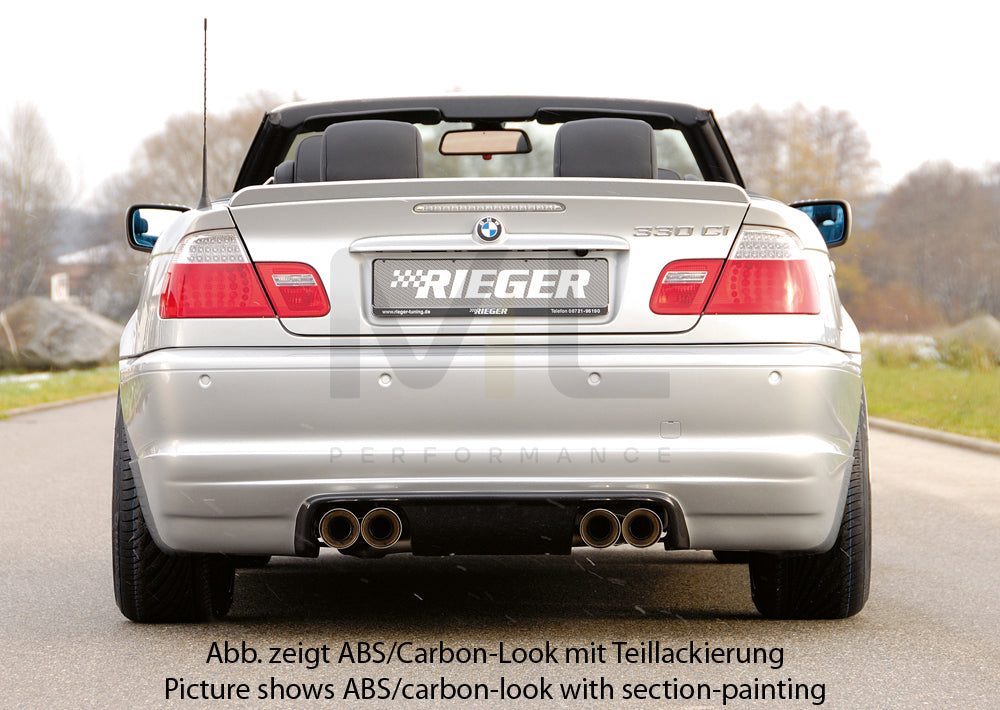 Rieger 00099574 BMW 3 Series E46 Rear Diffuser 4 | ML Performance UK Car Parts