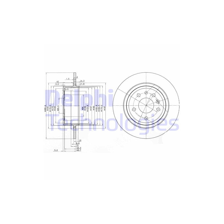 Delphi Bg3908C Brake Disc For Saab 9-5