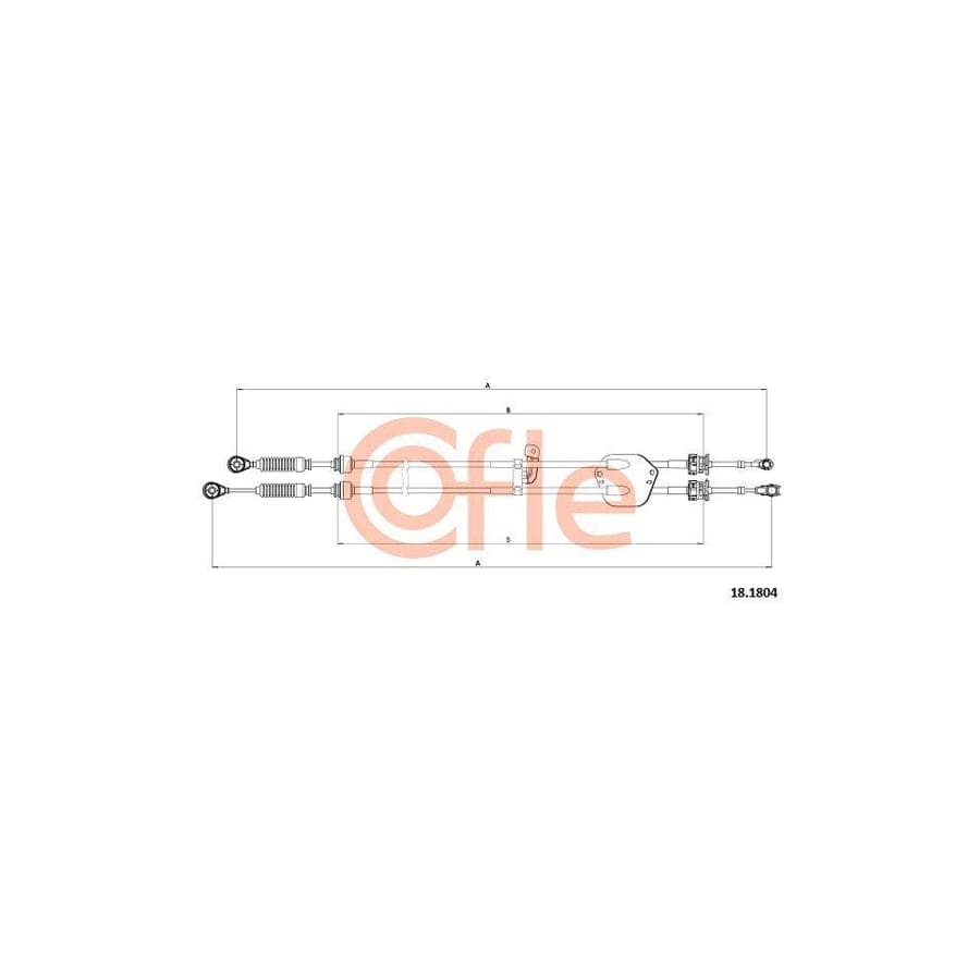 Cofle 92.18.1804 Cable, Manual Transmission For Toyota Yaris I Hatchback (P1)