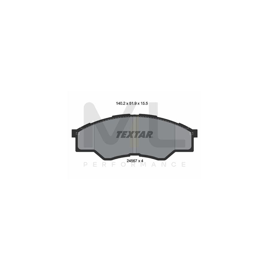 TEXTAR 2456701 Brake pad set not prepared for wear indicator | ML Performance Car Parts